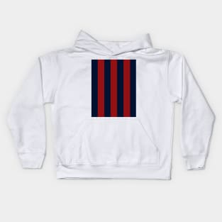 Navy Three Red Bars Kids Hoodie